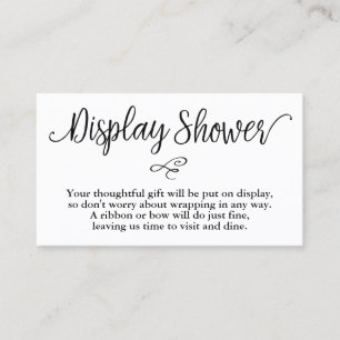 Visite Carte d'affichage Baby shower de script lettres à 