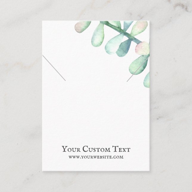 Visite Carte d'affichage de bijoux de collier • Cactus (Devant)