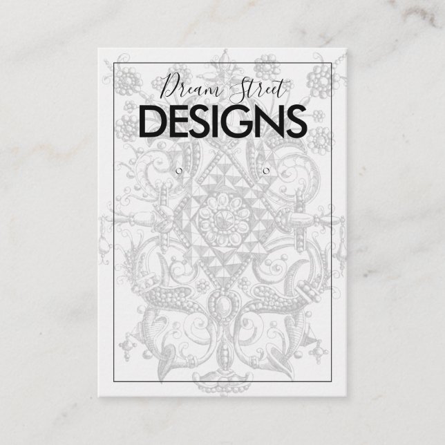 Visite Carte d'affichage de conception Ornate vintage (Devant)