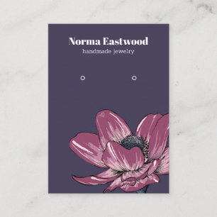 Visite Carte d'affichage de la floraison de fleurs d'aném