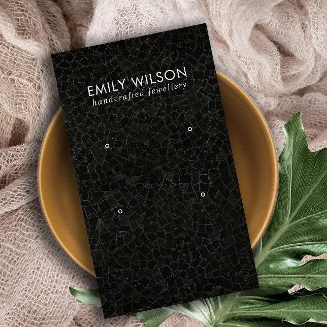 VISITE CARTE D'AFFICHAGE DE LA MOSAÏQUE NOIRE TEXTURE 2 S (Créateur téléchargé)