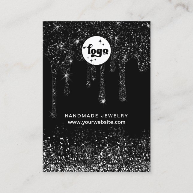 Visite carte d'affichage de la parties scintillant à gout (Devant)