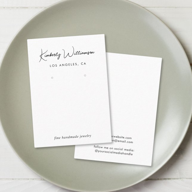 Visite Carte d'affichage de lecture de script chic (Empower your name in our signature script as your logo and brand identity)