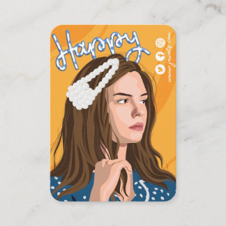 Visite Carte d'affichage de l'extrait de cheveux mignon