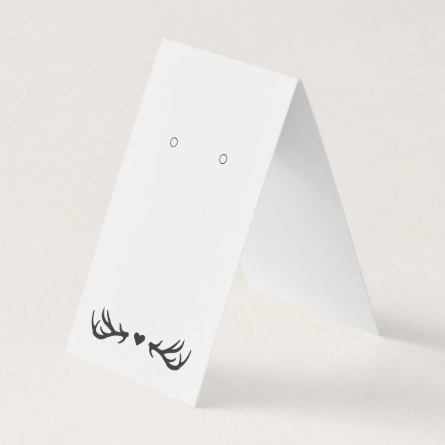 Visite Carte d'affichage de l'oreille Coeur Antler person (Devant)