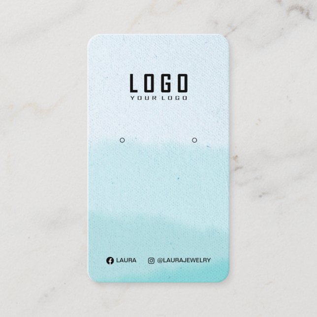 Visite Carte d'affichage de l'oreille du logo Social Medi (Devant)