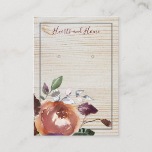 Visite Carte d'affichage de l'oreille en bois floral Aqua