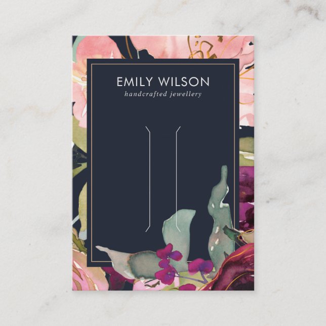 VISITE CARTE D'AFFICHAGE DU CLIP FLORAL BURGUNDY DE LA MA (Devant)