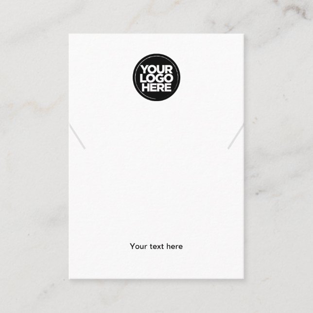 Visite Carte d'affichage du collier blanc du logo de votr (Devant)