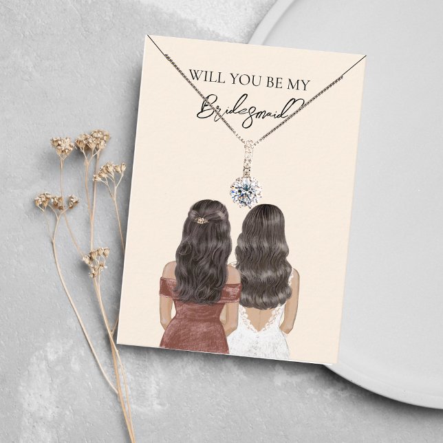 Visite Carte d'affichage du collier de femme de mariage (Créateur téléchargé)