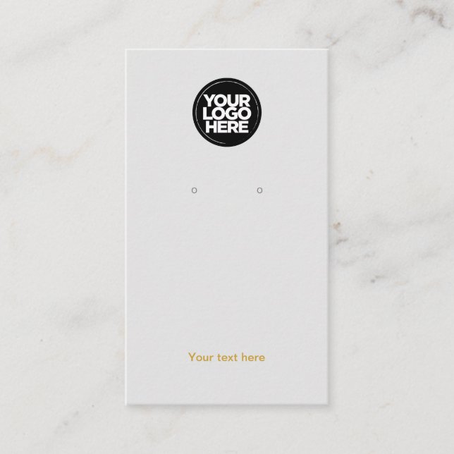 Visite Carte d'affichage Gold Grey de votre logo d'entrep (Devant)