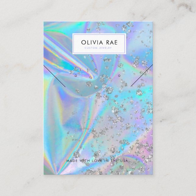 Visite Carte d'affichage Holographique de luxe tendance b (Devant)