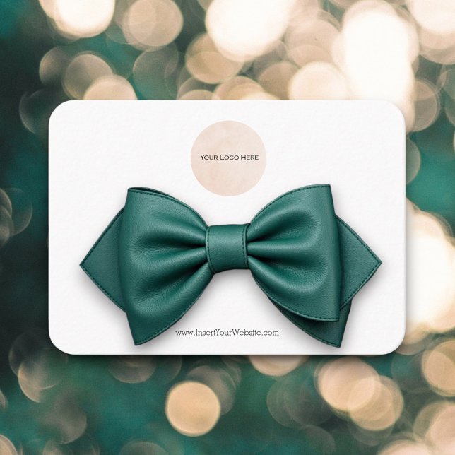 Visite Carte d'affichage horizontale de votre logo Bow (Créateur téléchargé)