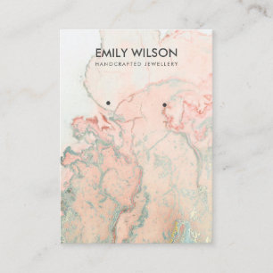 VISITE CARTE D'AFFICHAGE PEACH GREEN AGATE MARBRE DE RETO