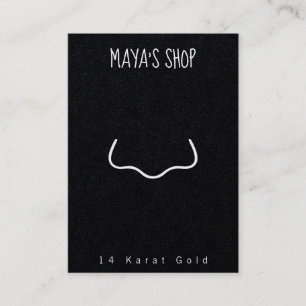 Visite Carte d'affichage pour clou de bijoux