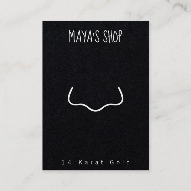 Visite Carte d'affichage pour clou de bijoux (Devant)