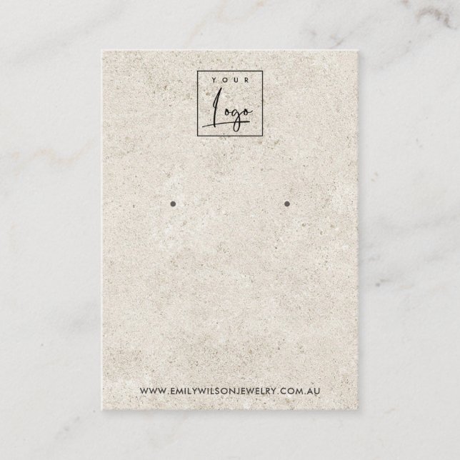 VISITE CARTE D'AFFICHAGE RUSTIQUE DE STUCCO BLANC STUD EA (Devant)