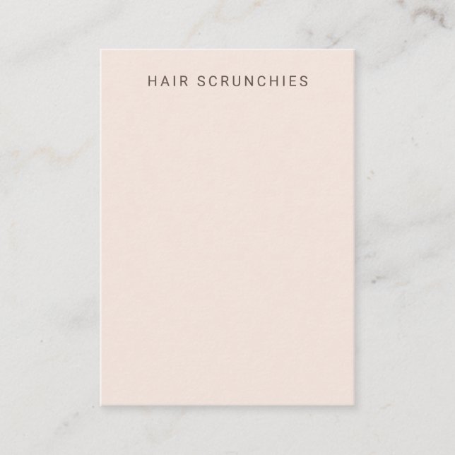 Visite Carte d'affichage Scrunchies de cheveux de couleur (Devant)