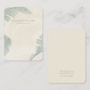 Visite Carte d'affichage vintage Feuille de palme