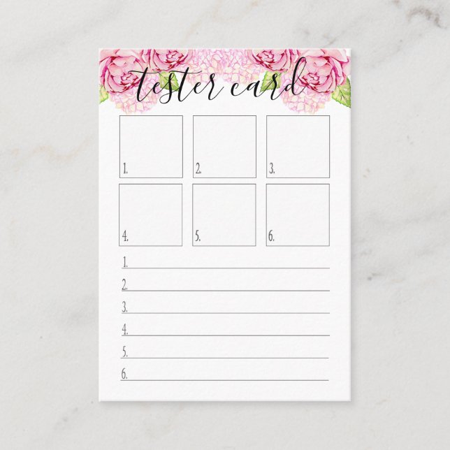 Visite Carte d'appareil de contrôle - carte d'échantillon (Devant)