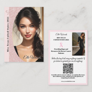 Visite Carte d'appel de la plateforme Pageant   Rose Gold