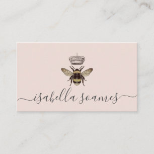 Visite Carte d'appel de signature de script rose