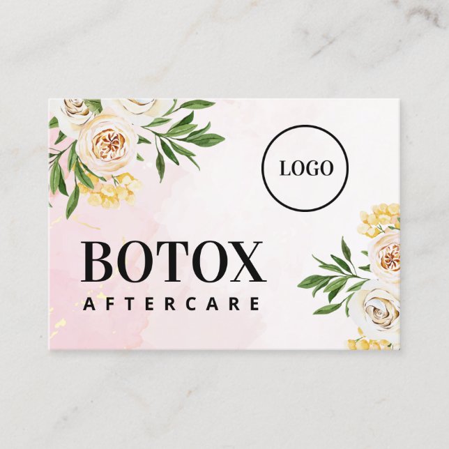 Visite Carte d'arrière-plan Botox de ressort Logo personn (Devant)