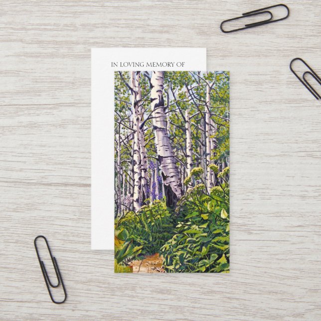 Visite Carte de bénédiction de la prière commémorative (Devant/Arrière en situation)