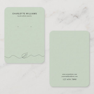Visite Carte de bijoux minimaliste en ligne feuille