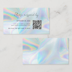 Visite Carte de boîtier de code RSVP QR Holographique de