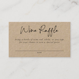 Visite Carte de boîtier de raffe à vin