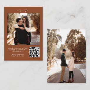Visite Carte de boîtier du site Web Mariage RSVP de code