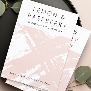 Visite Carte de boucle d'oreille moderne rose pâle