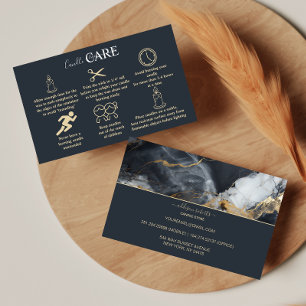 Visite Carte de bougie en marbre noir avec accent doré