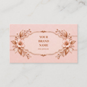 Visite Carte de bracelet floral en or rose élégant