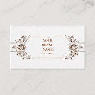 Visite Carte de bracelet minimaliste moderne blanche