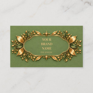 Visite Carte de bracelet minimaliste vert sauge or