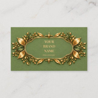 Visite Carte de bracelet minimaliste vert sauge or