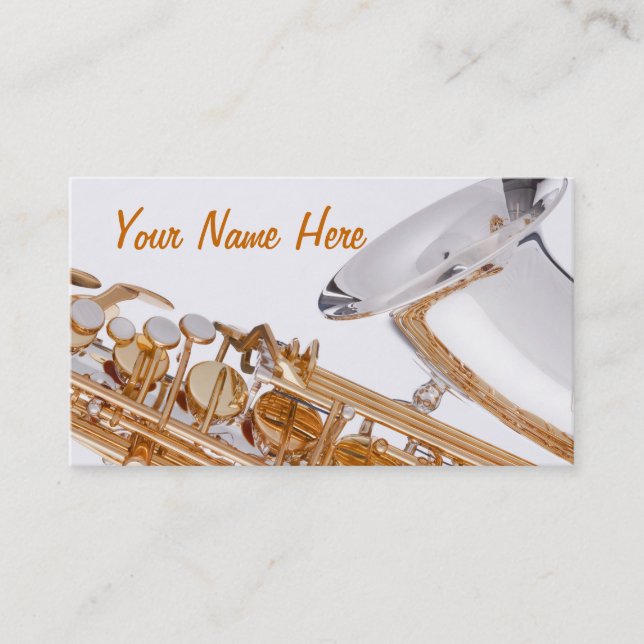 Visite Carte de Budiness de saxophone (Devant)
