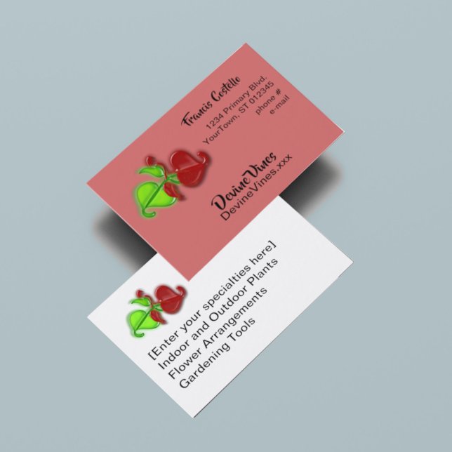 Visite Carte de bus - Feuilles de vigne 3D (Créateur téléchargé)