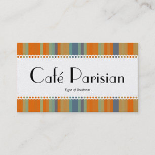 Visite Carte de Café Parisian (dentelée) - 03 Carte dorée