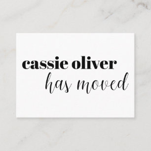 Visite Carte de changement d'adresse moderne pour une per