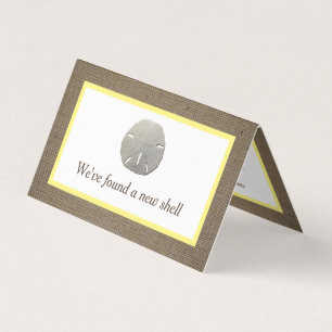 Visite Carte de Changement d'Adresse Sand Dollar & Burlap