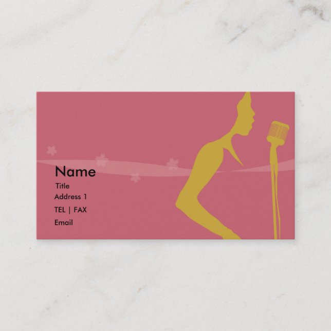 Visite Carte de chanteur (Devant)