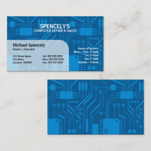 Visite Carte de circuit électrique bleu