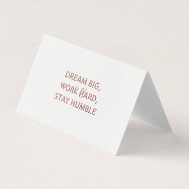 Visite Carte de citation motivationnelle de luxe - Rêvez  (Devant)