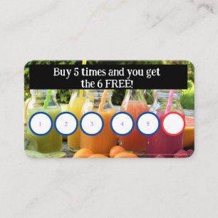 Visite carte de client de jus