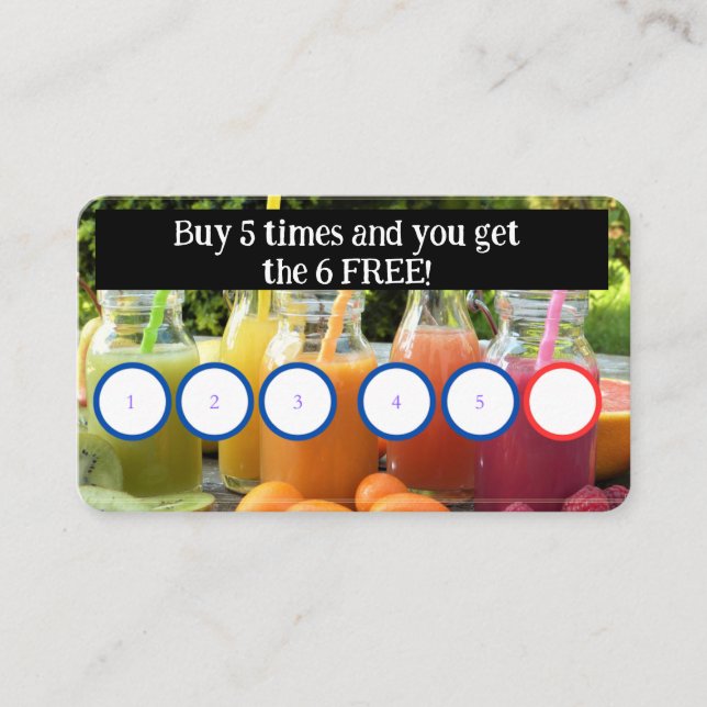 Visite carte de client de jus  (Devant)