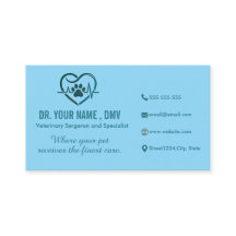 Carte de clinique vétérinaire personnalisée avec l