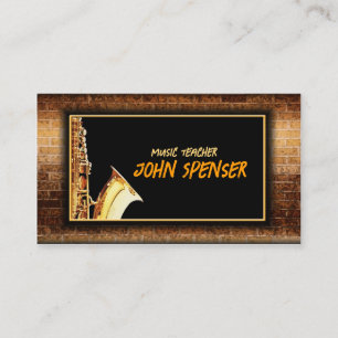 Visite Carte de club de monsieur de musique de saxophone